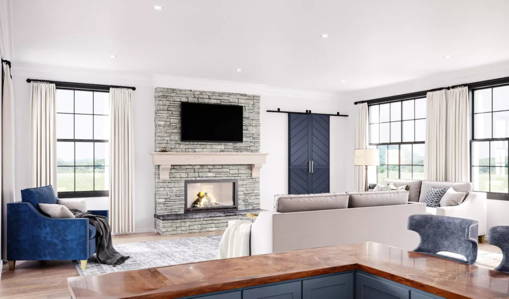 Family room rendering image