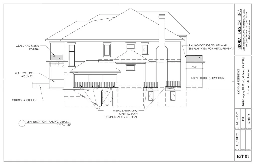 Yaghmai exterior scheme elevations left railings image