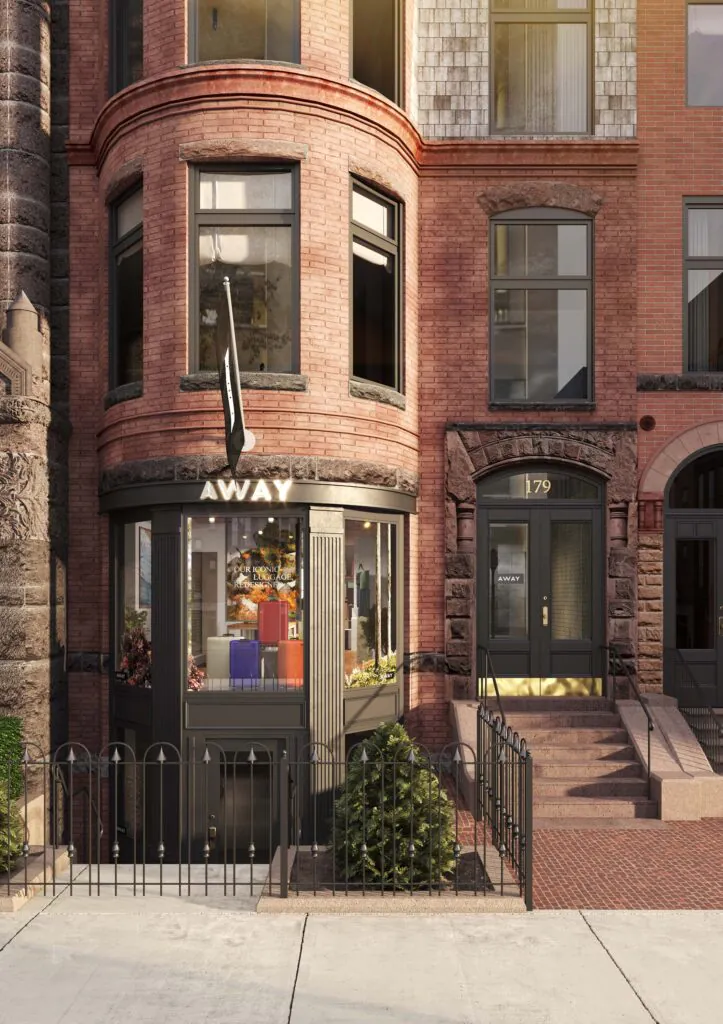 Away travel newbury shop exterior render Applet3D