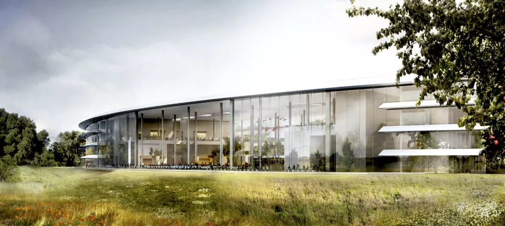Exterior Rendering Apple Campus front