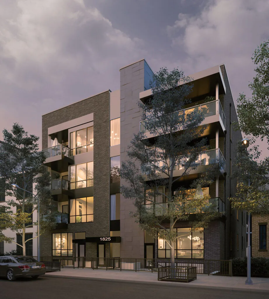 Night town rendering