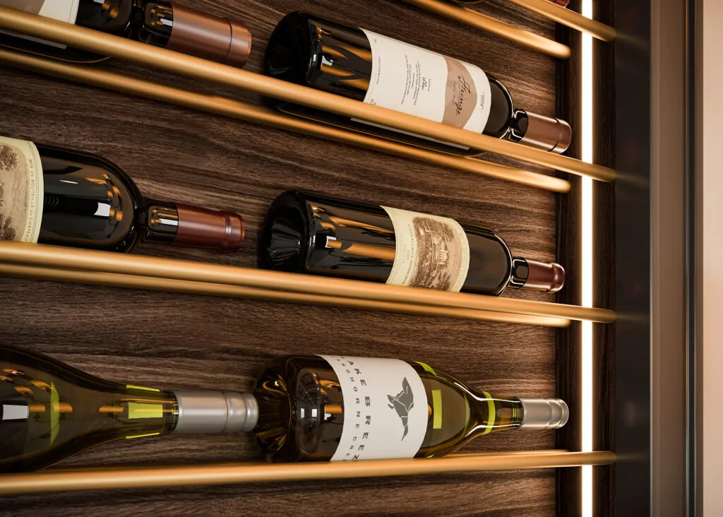 Wine corridor closeup VWC Parallel And Elevation