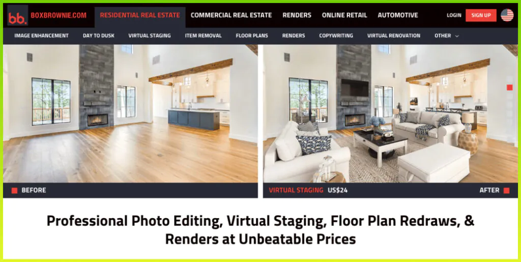 Box Brownie virtual staging