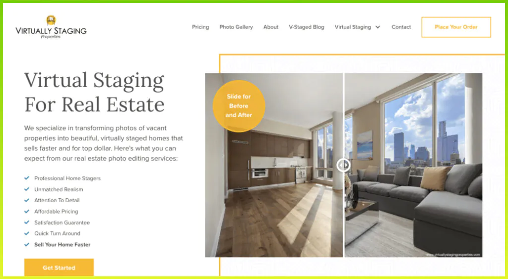 Virtually staging propertiesvirtual staging company