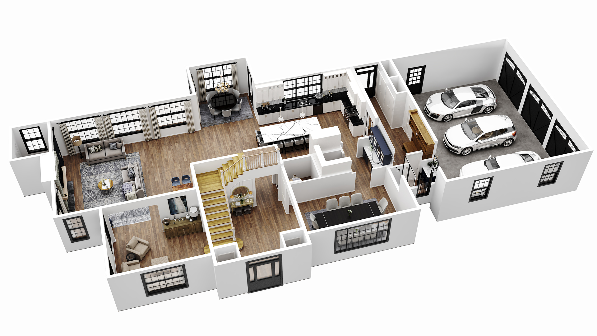 architectural floor plan rendering