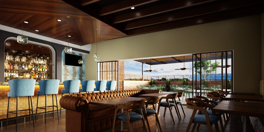 3d interior rendering Blue Jay Bistro image