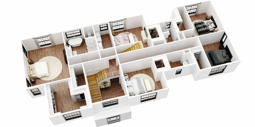 Ellison floor plan rendering image