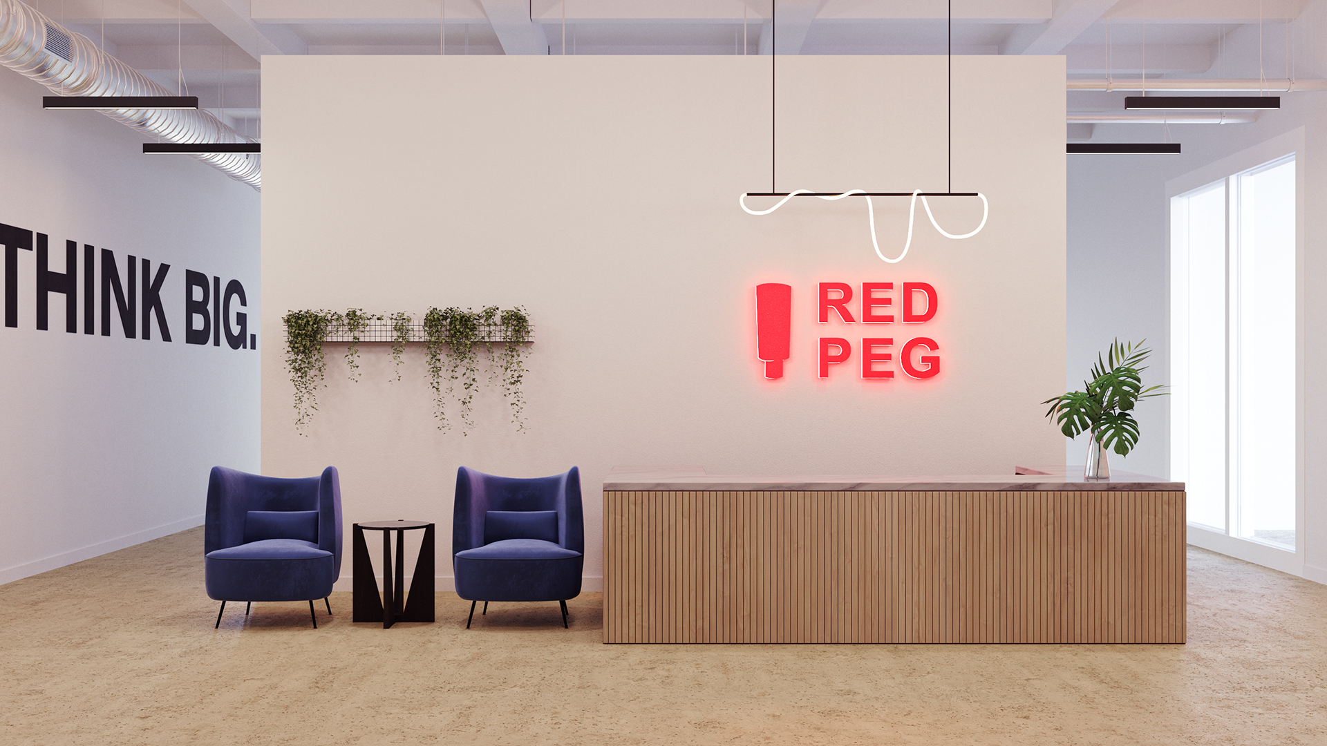 Sitting area red peg image
