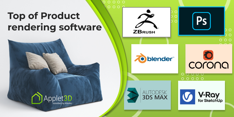 Top of product rendering software