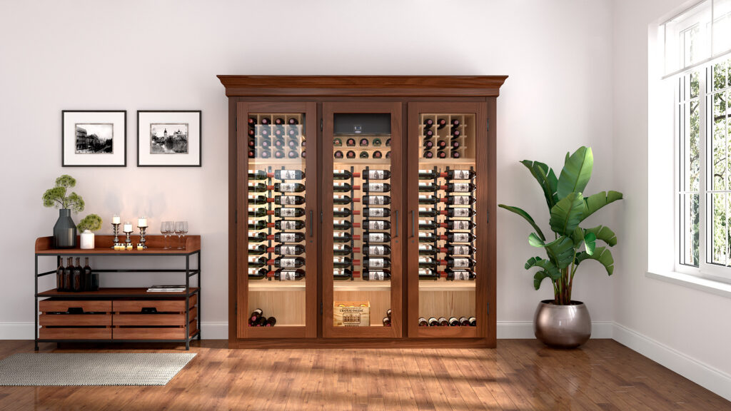 A detailed description of the wine cabinet assembly by Applet3D