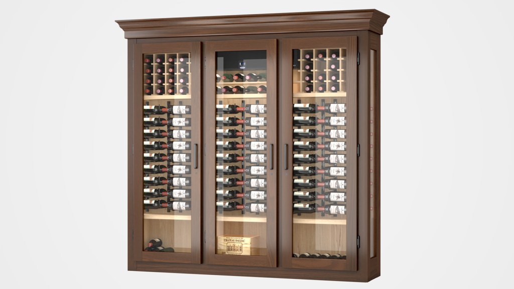 Wine cabinet assembly rendering right by Applet3D