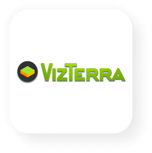 Landscaping rendering vizterra logo