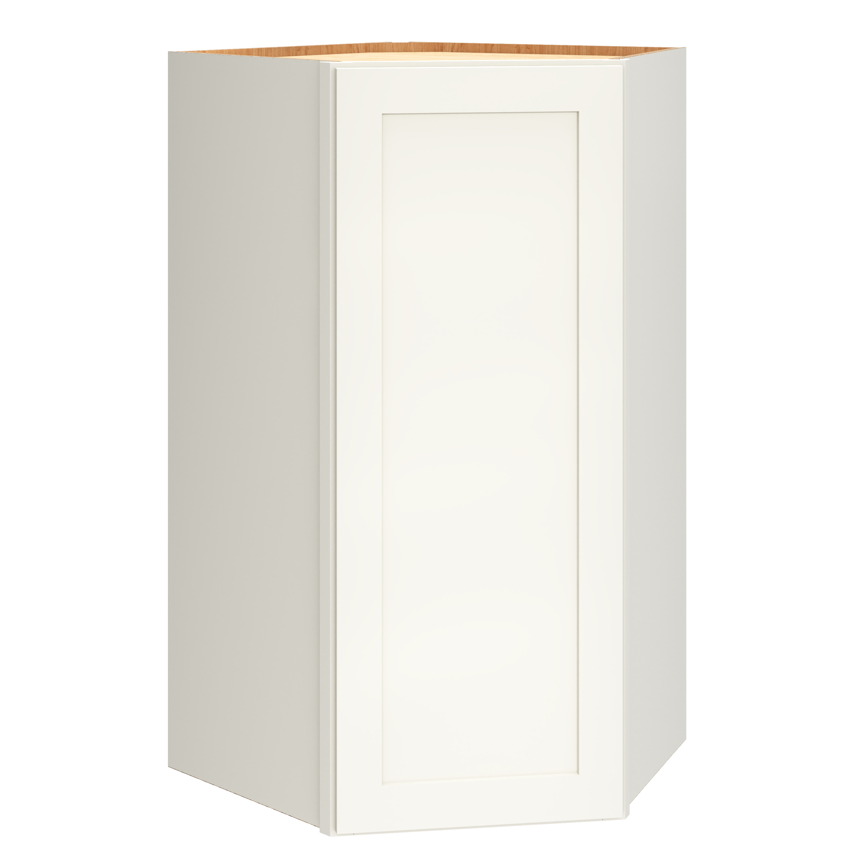 Diagonal Wall Cabinet in Snow