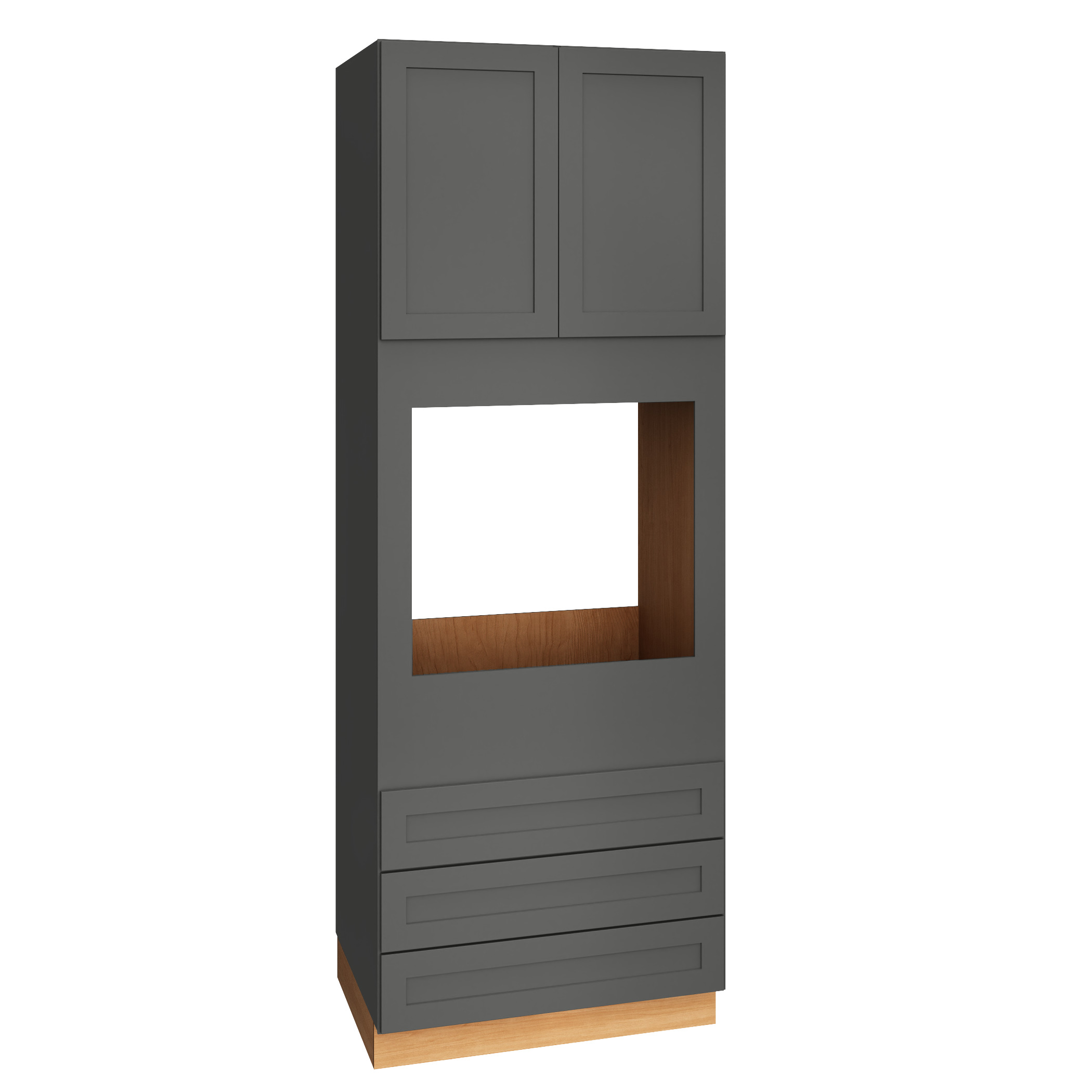 Single Oven Cabinet With Drawers in Graphite