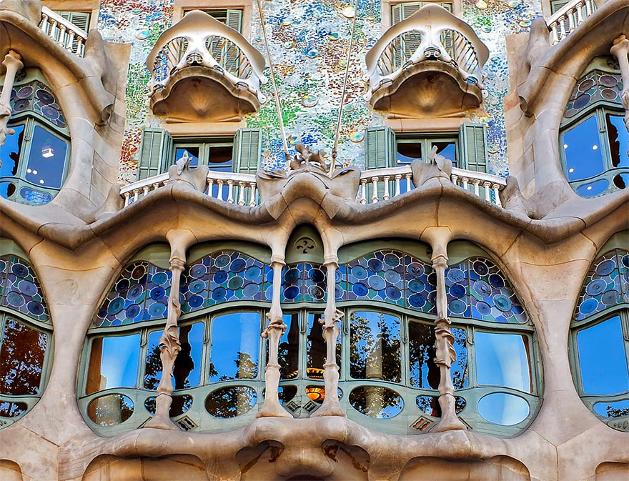Casa Batllo Balconies Barcelona Art Nouveau
