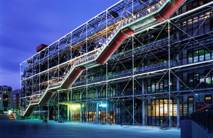 Centre Georges Pompidou Paris Renzo High Tech Style