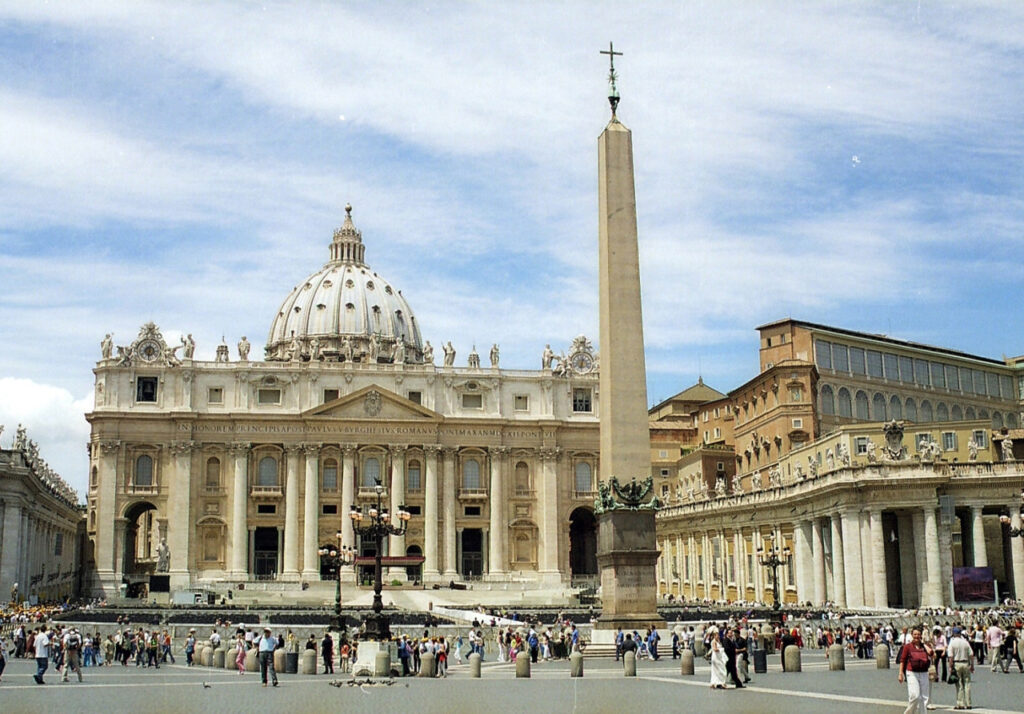 Saint Peter Square in Vatican Baroque style
