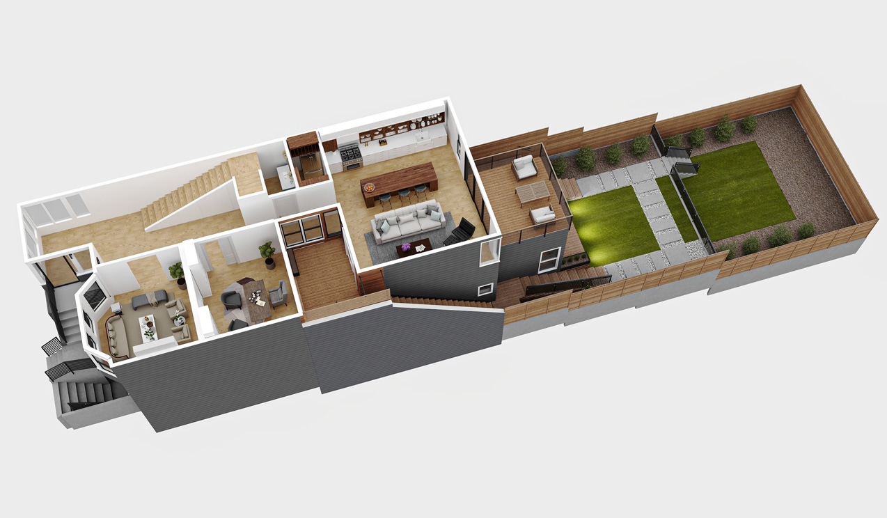 architectural floor plan rendering