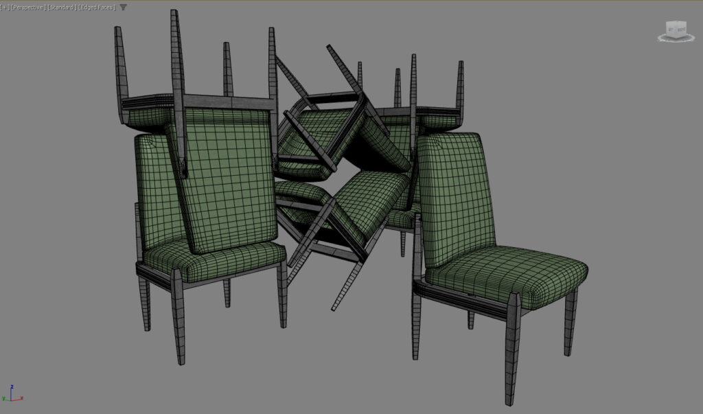 3d modeling chairs
