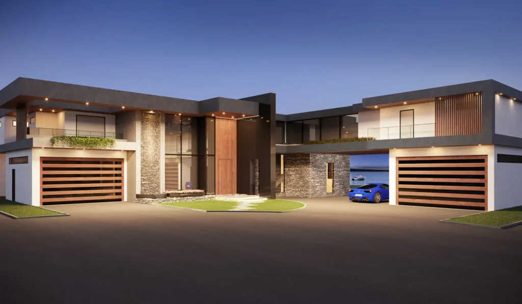 New residence evening front view_Highland