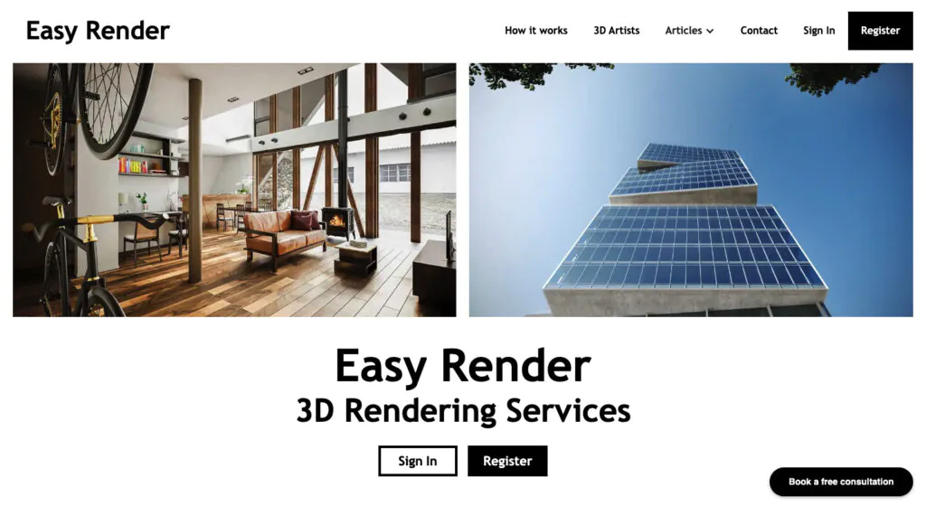 Easy Render Site Screen