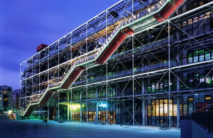 Centre Georges Pompidou Paris Renzo High Tech Style